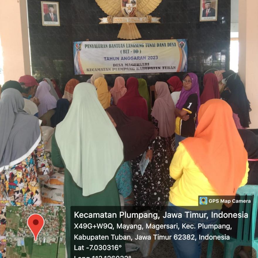 PENYALURAN CADANGAN BANTUAN PANGAN DESA MAGERSARI KECAMATAN PLUMPANG KABUPATEN TUBAN